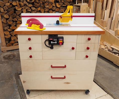 router table from old cabinet